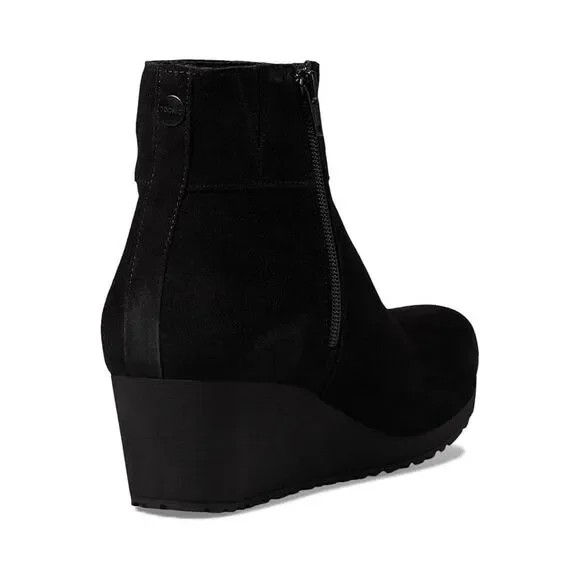 Birkenstock Papillio Bootie Women's US 5-5.5 Black Leather Wedge Heel ZPO2479